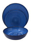 Gianna's Home 12 Piece Modern Melamine Heavyweight Plastic Dinnerware Set (Blue)
